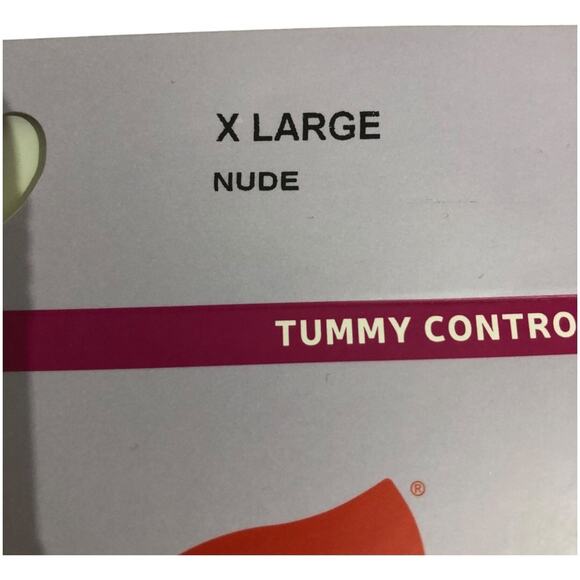 Hanes Silky Sheer Tummy Control Lightest Coverage Nude Pantyhose XL NWT - Picture 3 of 5